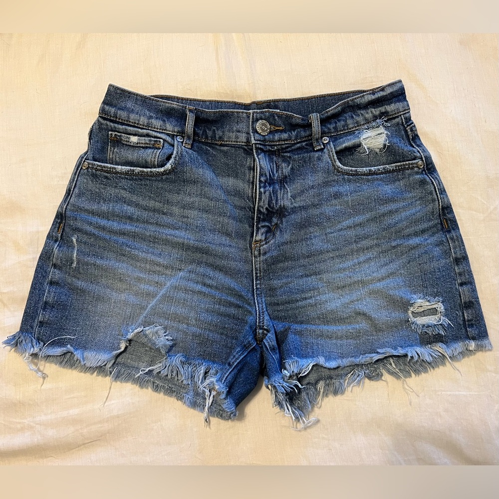 LOFT High Rise Jean Shorts 26”